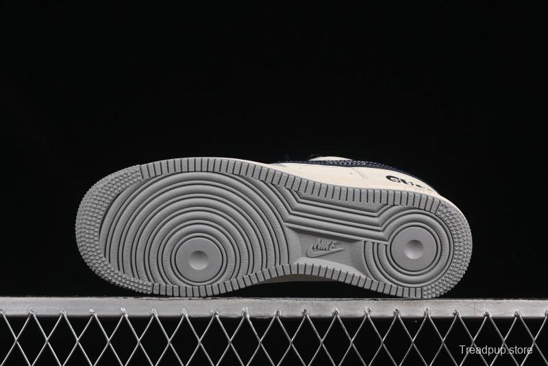 Nike Air Force 1 '07 Low Gucci Collaboration Grey Blue Swoosh Casual Sneakers - XS1958-543