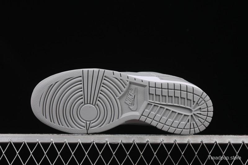 Nike SB Dunk Low White Grey Low-Top Casual Skate Shoes - HF5441-105