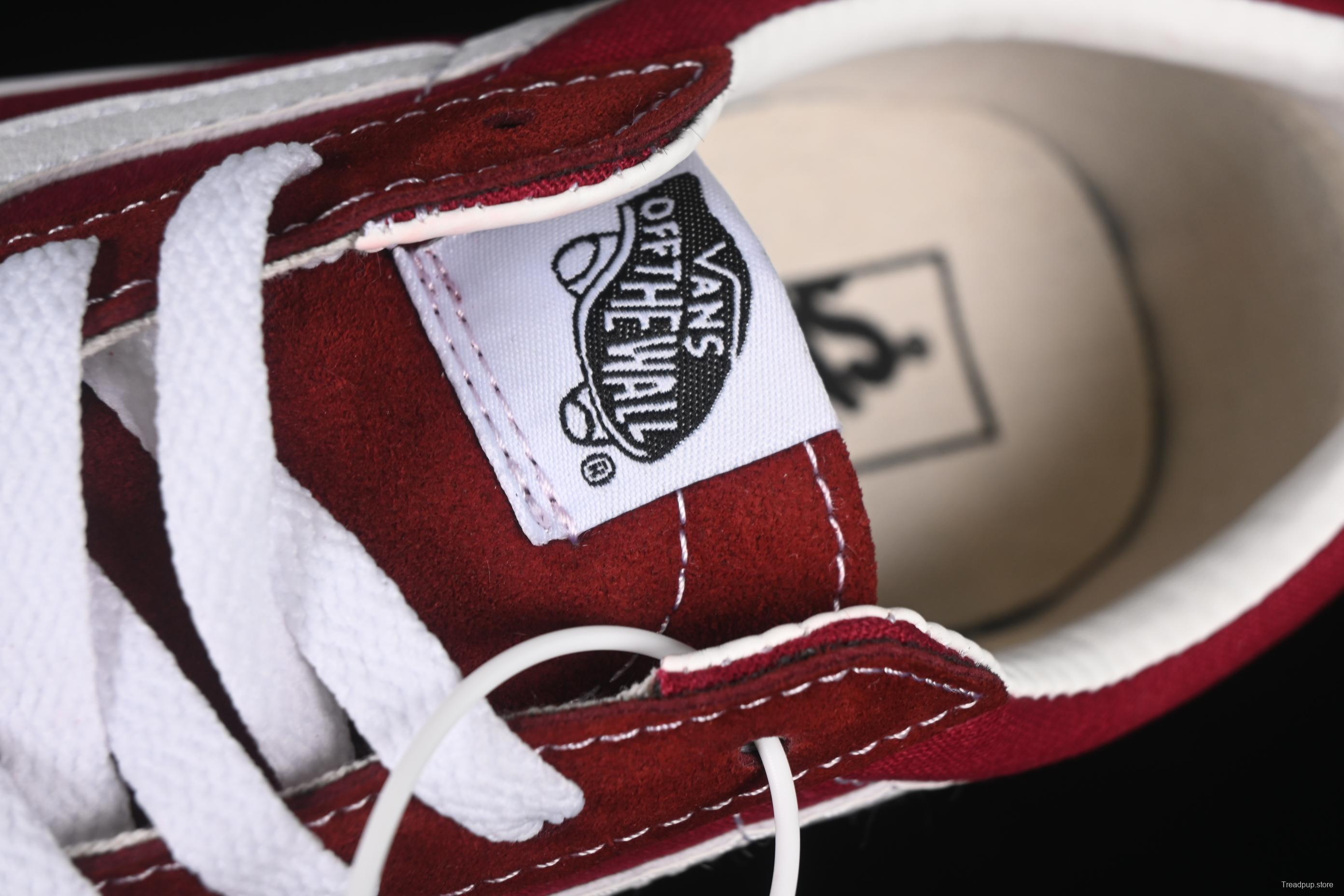 Vans Sk8-Low Burgundy Anti-Slip Casual Skate Shoes - VN0A4UUK5U7