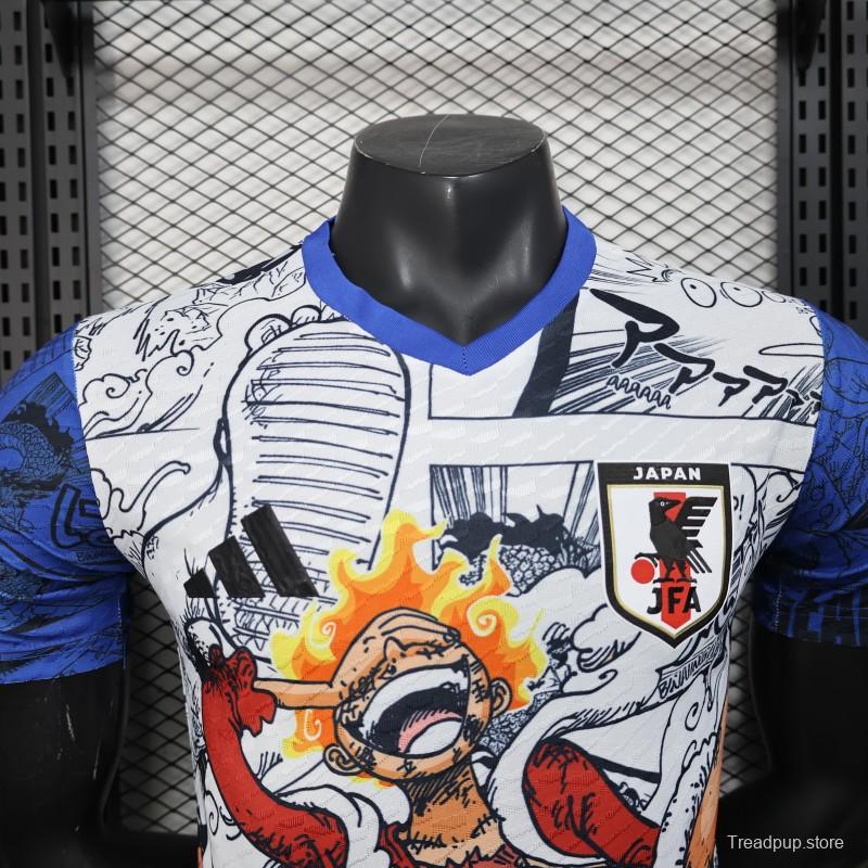 Player Version 2025 Japan Blue/White with One Piece Manga Jersey