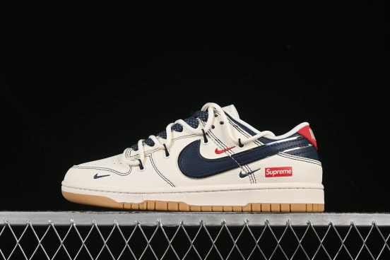 Nike SB Dunk Low Sup Collaboration Strap Blue Swoosh Anniversary Custom Low-Top Casual Skate Shoes - FC1688-217
