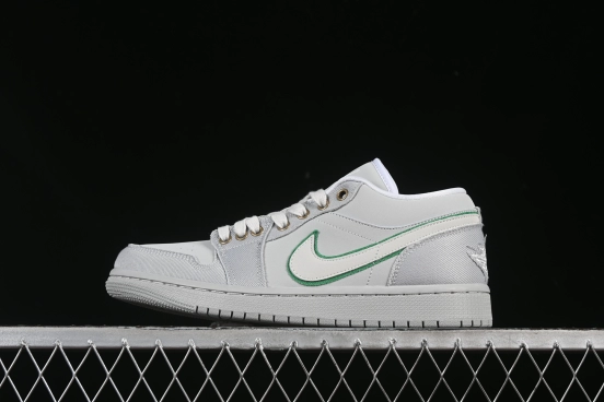 Nike Air Jordan 1 Low "Dongdan" Casual Sneakers with Woven Grey Design - IH3369-077