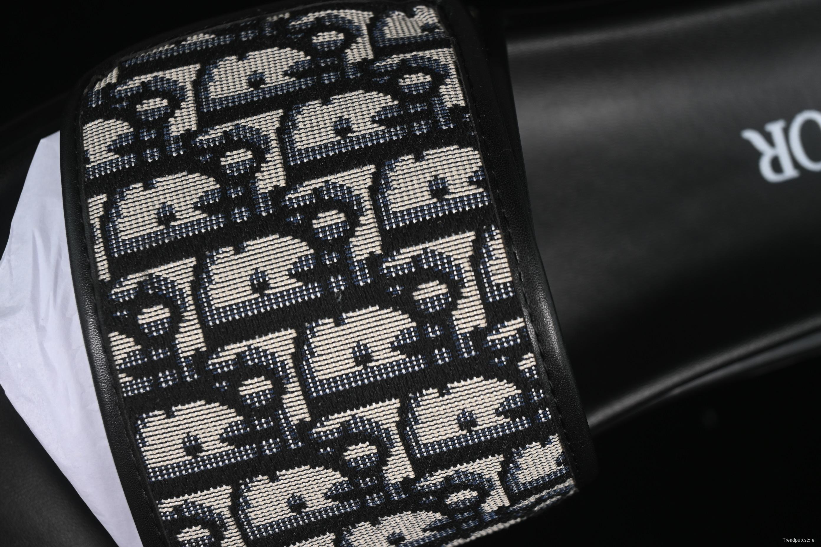 Dior Aqua Summer Men's Platform Casual Sandals with Oblique Print and Leather Accents - 3SA126ZSA