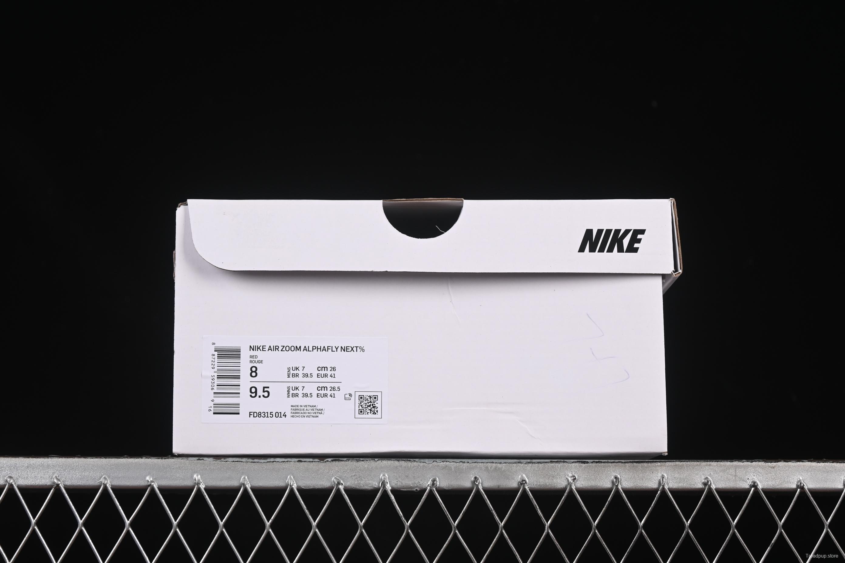 Nike Zoom AlphaFly Next 3% Prototype Marathon Running Shoes with Dual Air Zoom Cushion and ZoomX Foam - FD8315-014