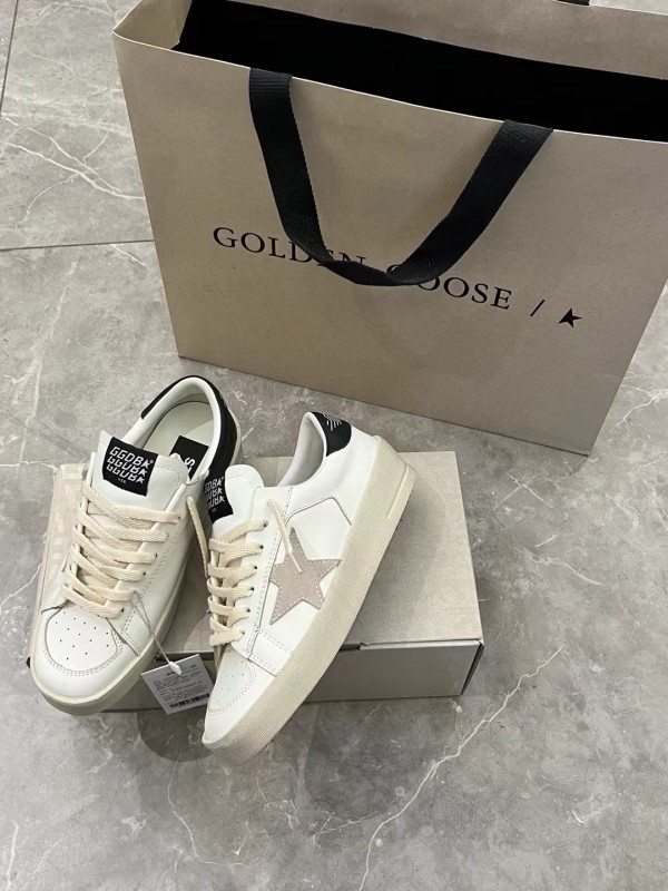 2024 Unisex GGDB White Black Leather Low Top Sneakers MJ00260