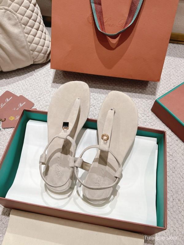 2025 Women LP Beige Suede Slippers LY00325