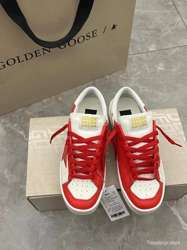 2024 Women GGDB Red White Leather Sneakers MJ00260