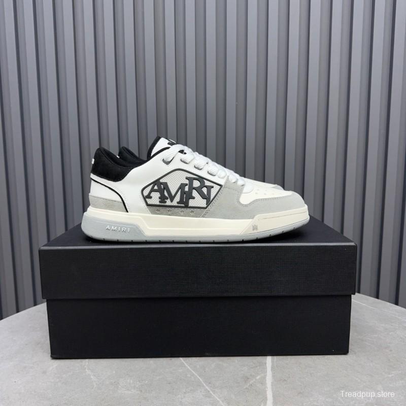 2025 Unisex Amiri White Black Suede Leather Sneakers MJ00360