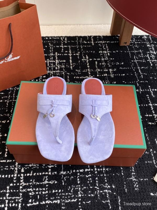 2025 Women Le Parmentier Lavender Suede Slippers KFY00280