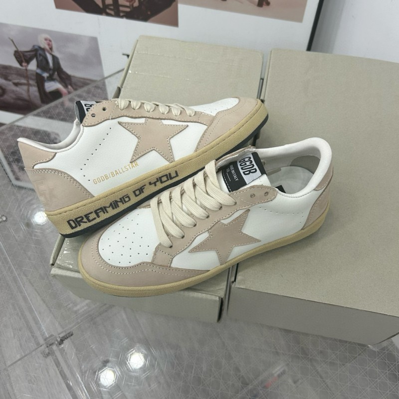 2024 Unisex GGDB White Beige Leather Suede Low Top Sneakers MJ00260