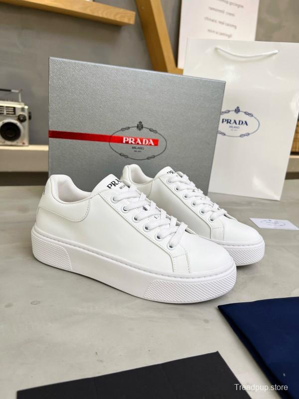 2024 Unisex Prada White Leather Sneakers MJ00310