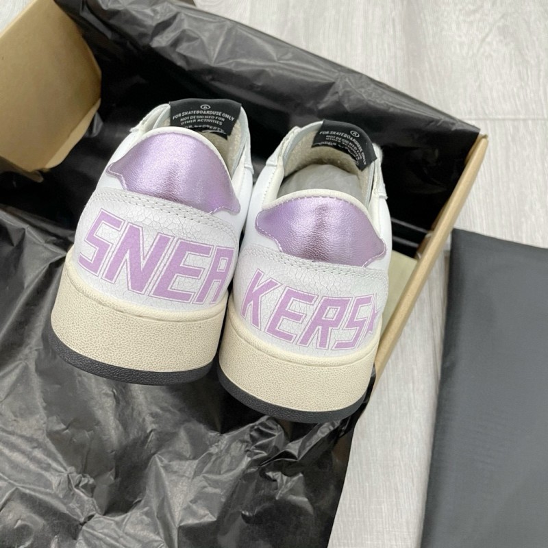 2024 Unisex GGDB White Purple Leather Sneakers MJ00260