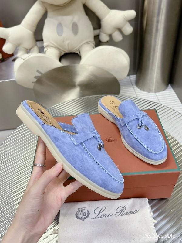 2024 Slippers LP Blue Suede Loafers