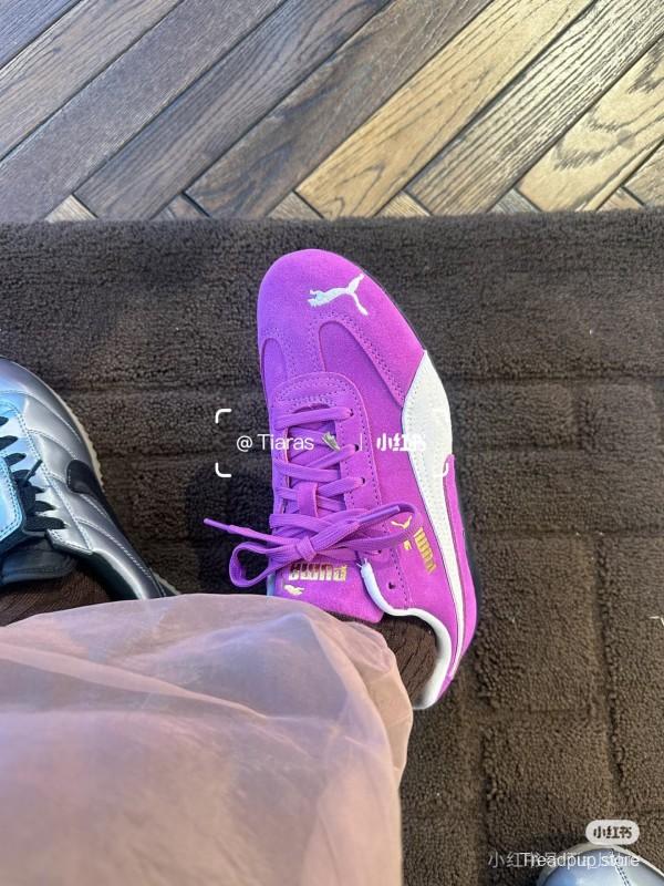 2025 Women Puma Purple White Suede Sneakers
