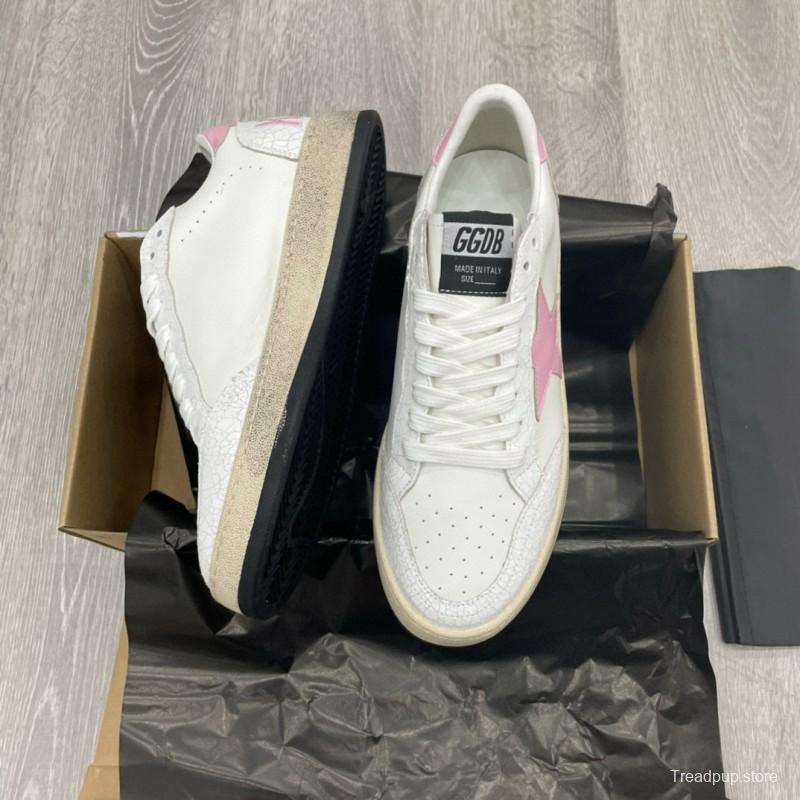 2024 Unisex GGDB White Pink Leather Sneakers MJ00260