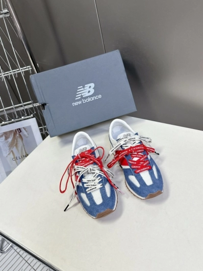 2025 Women New Balance Blue White Suede Mesh Retro Running Shoes