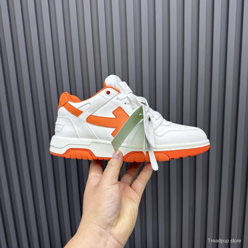 2025 Unisex Off-White White Orange Leather Sneakers MJ00320(W/M)