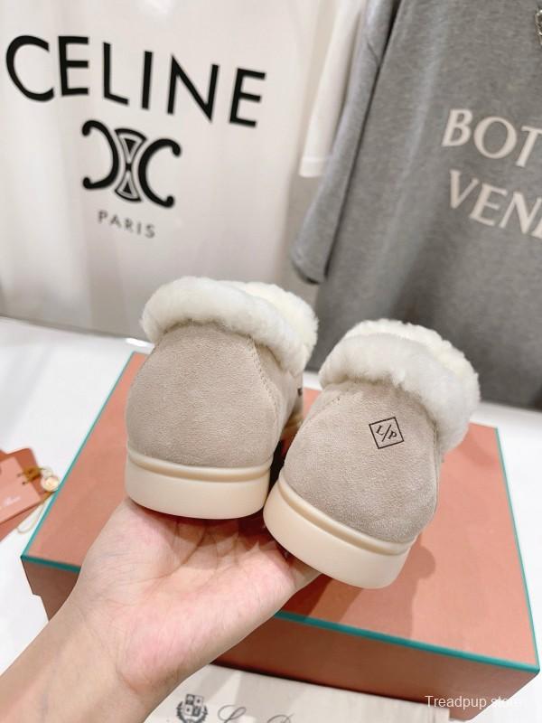 2024 Unisex Le Parmentier Beige Suede Sheepskin Loafers MJ00300