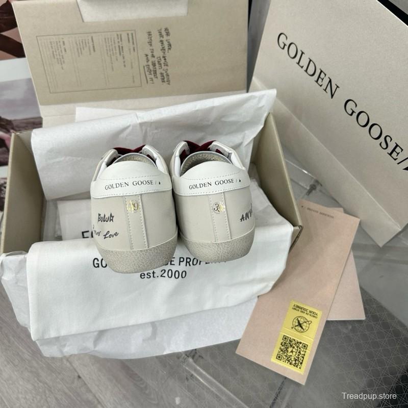 2025 Women GGDB Blue White Leather Sneakers MJ00260