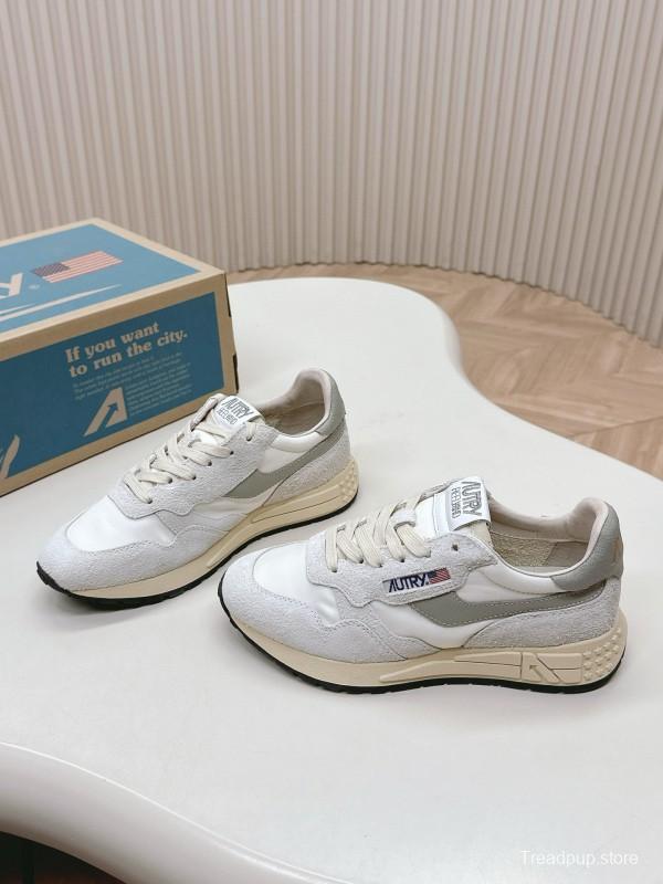 2024 Unisex Autry White Grey Leather Mesh Sneakers MJ00330