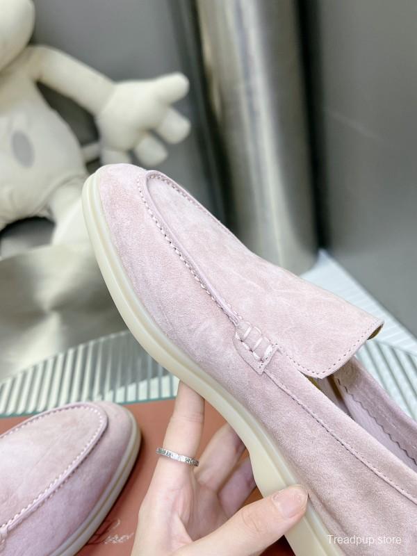 2025 Women LP Pink Suede Loafers LY00260