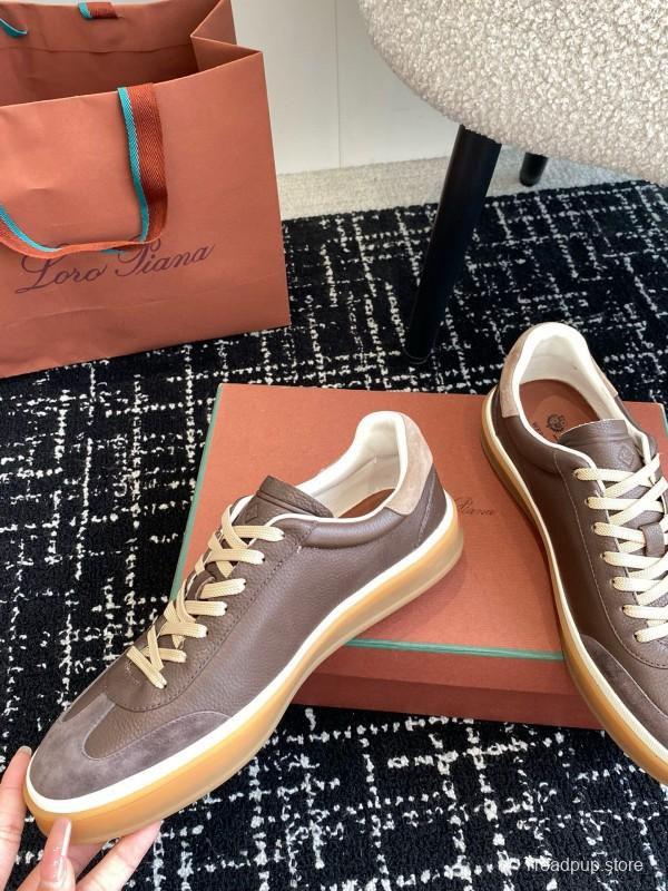 2024 Unisex LP Brown Taupe Leather Plimsolls MJ00320