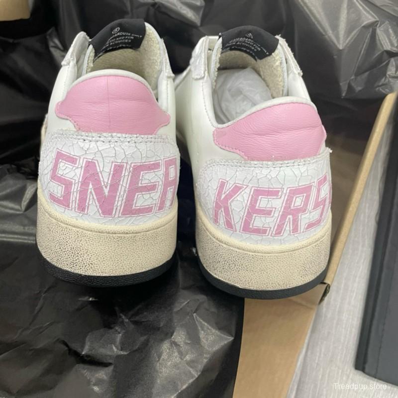 2024 Unisex GGDB White Pink Leather Sneakers MJ00260
