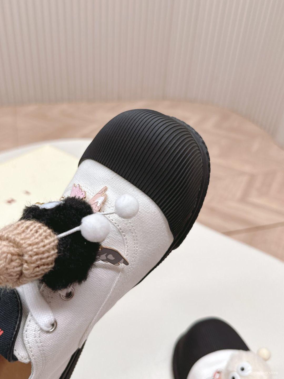 2025 Women Marni White Black Leather Casual Sneakers LY00250F