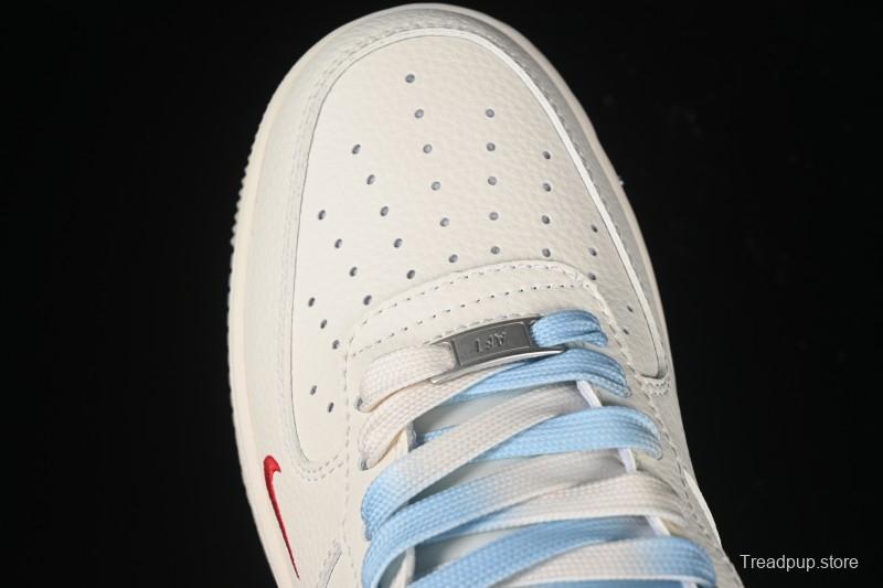 Nike Air Force 1 '07 Low Supreme Collaboration Two-Tone Beige Blue Casual Skate Shoes - XX3168-179