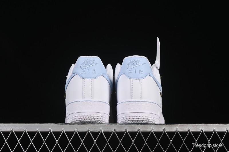 Nike Air Force 1 '07 Low Custom 2D Theme Four Hook Sky Blue Casual Sneakers - ZH0316-084