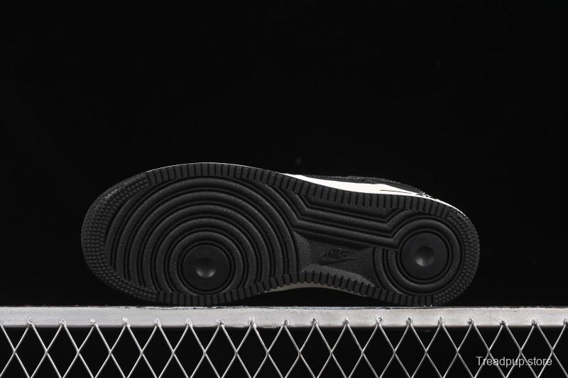 Nike Air Force 1'07 Low Stussy Collaboration Dark Grey Woven Casual Sneakers - LW9279-002