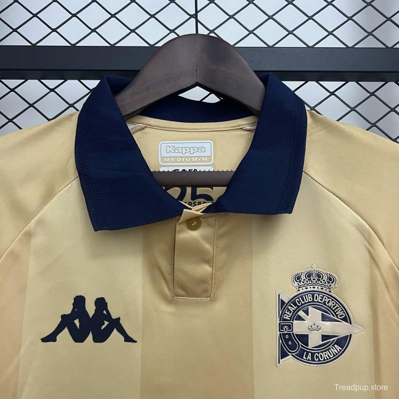 25/26 Deportivo La Coruna Gold Long Sleeve Jersey