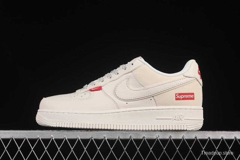 Nike Air Force 1 '07 Low Supreme Collaboration Versatile Beige Casual Sneakers - CS5288-011