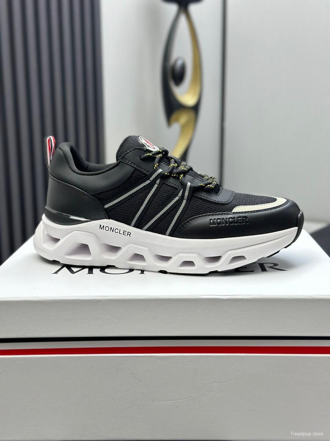 2025 Unisex Moncler Black Cordura Goretex Rubber Trailgrip GTX Trail Running Shoes KFY00390