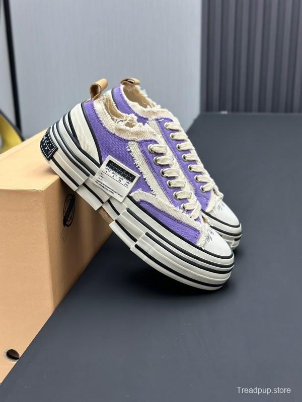 2025 Unisex XVESSEL Purple White Canvas Plimsolls Vulcanized AS00240