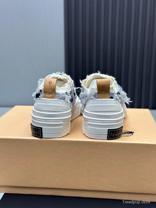 2025 Unisex XVESSEL White Canvas Plimsolls Vulcanization AS00260