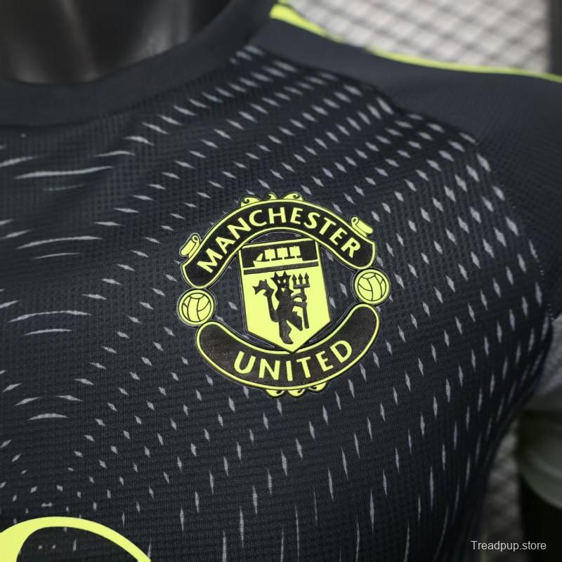 Player Version 25/26 Manchester United Grey with Gradient Wave Pattern Jersey