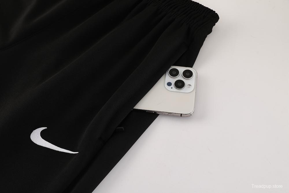 2025 Nike Black/Deep Grey Full Hoodie Zipper Jacket +Long Pants