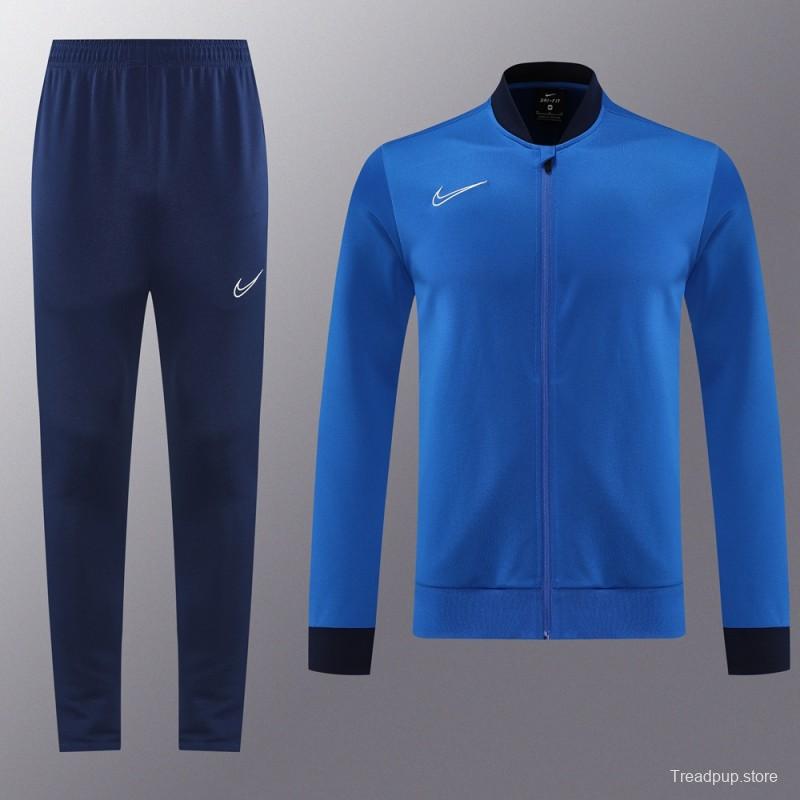 2025 Nike Blue Full Hoodie Zipper Jacket +Long Pants