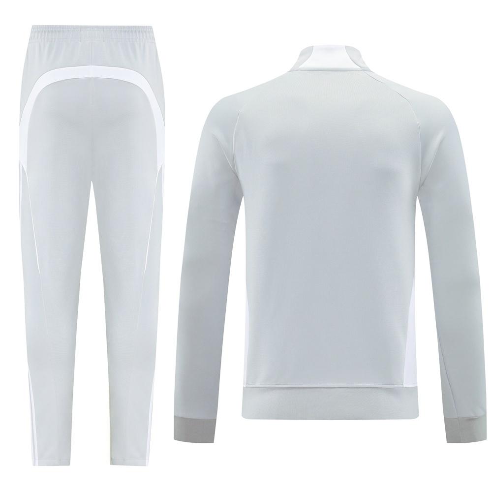 25/26 Real Madrid Grey Full Zipper Jacket + Long Pants