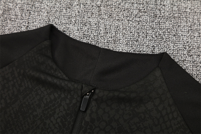 25/26 Barcelona Black Joint Edition Half Zipper Jacket+Long Pants