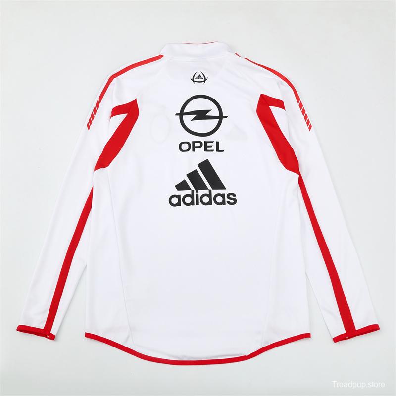 Retro 05/06 AC Milan White Half Zipper Jacket