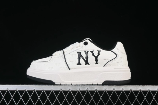 New York Yankees Bigball Chunky Embo Monogram Height Increasing Thick Sole Casual Sneakers - 3ASXE035N50CRL