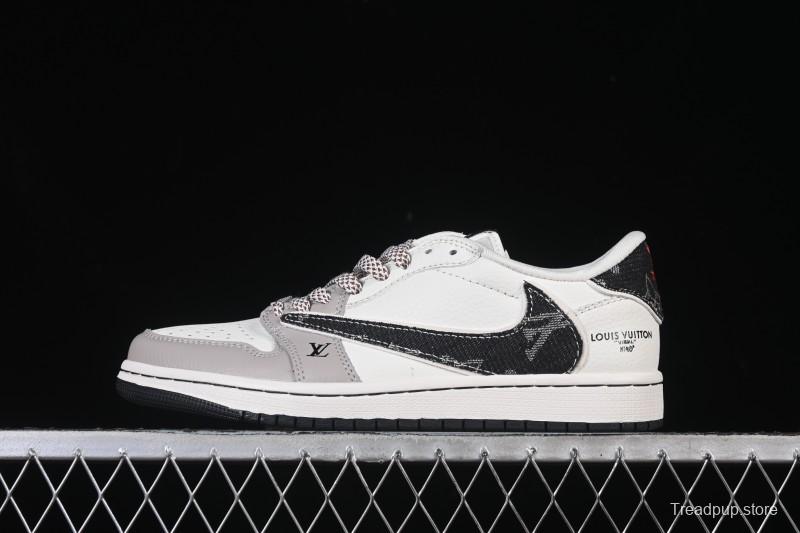 Nike Travis Scott x Fragment Design x Air Jordan 1 Low OG SP AJ1 Low Top Casual Sneakers - JW1188-143