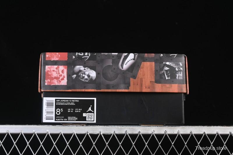 Nike Air Jordan 10 Retro Light Steel Grey Basketball Shoes - HJ6779-104