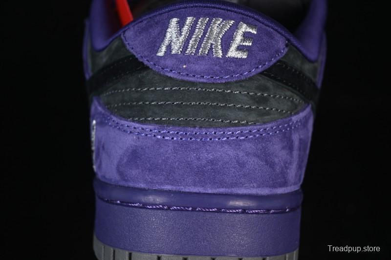 Nike Supreme Dunk SB Dunk Low Casual Skate Shoes Grey Purple - HQ8487-500