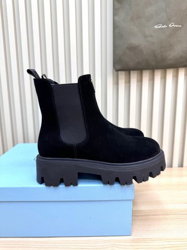 Prada 2025 SS Platform Ankle Boots - LY0340