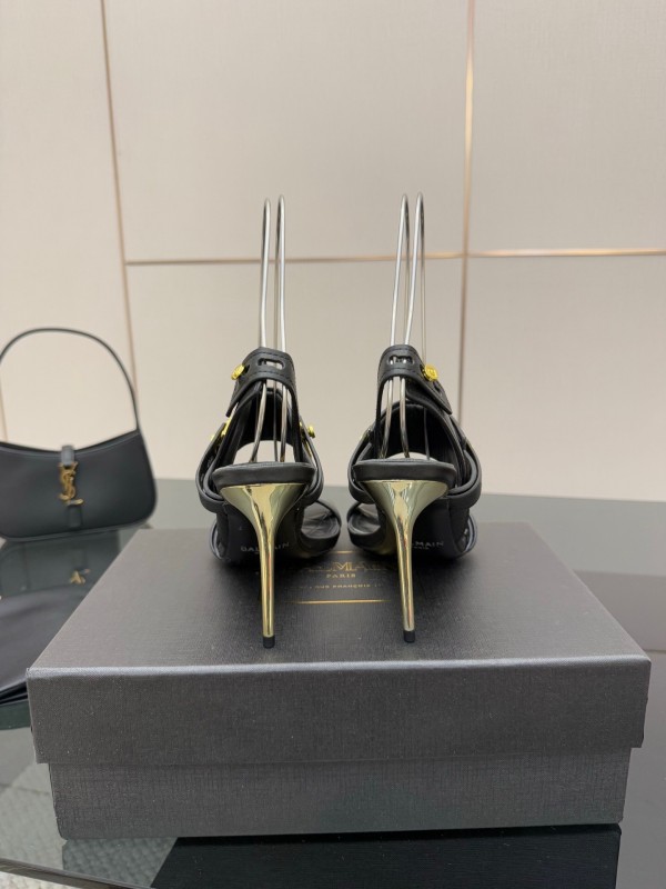 Balmain 2025/SS Metal Heel High Heel Sandals - KFY00320