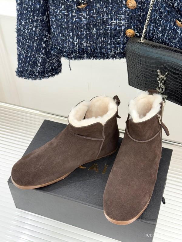 ALAIA Minimalist Side Zipper Retro Snow Boots - KFY00320