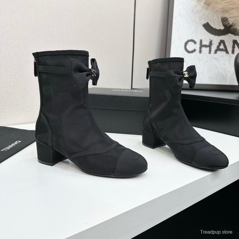 Chanel 2025 SS Classic Bow Ankle Boots - LY00